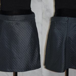 Gucci Blue Quilted Skirt (8)